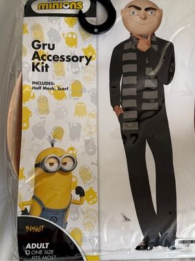 Spirit Gru Accessory Kit - Black & Gray Scarf with Gru Mask